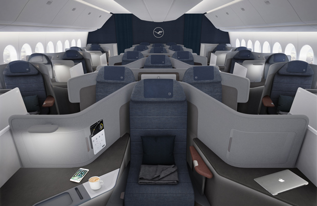 Futuristisch und komfortabel - der neue Lufthansa Business-Class-Sitz Der neue Lufthansa Business-Class-Sitz